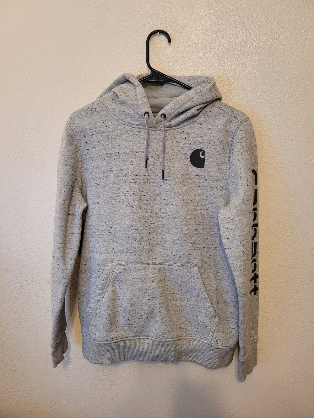 Carhartt Women's Clarksburg Logo Sleeve Hoodie Gray M 8/10 Relaxed Fit